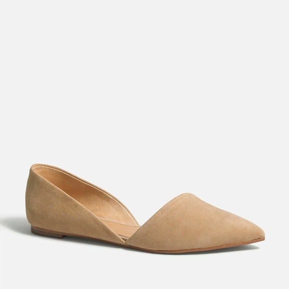 New JCREW Zoe Suede d'Orsay Flats in Saddle - Picture 5 of 5